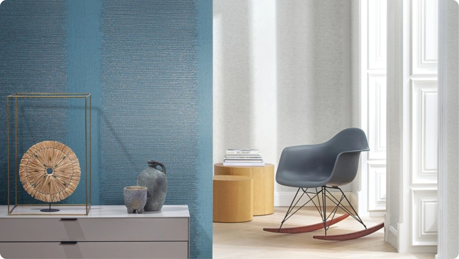 Blue stripe wallpaper perfect for home